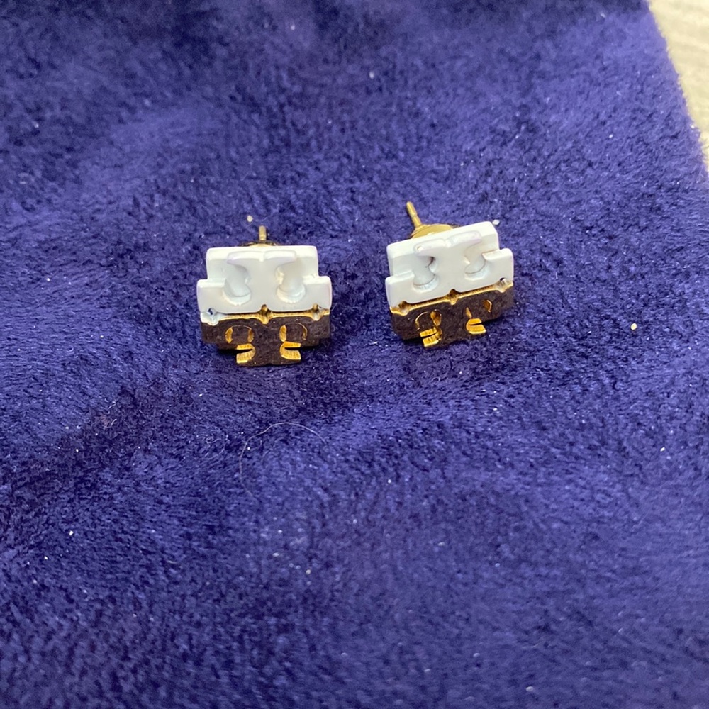 Tory Burch logo earrings